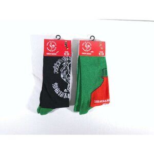2 Pairs Tuong Ot Sriracha Sriracha Hot Chili Sauce  Crew Socks Size 9-13 Mens